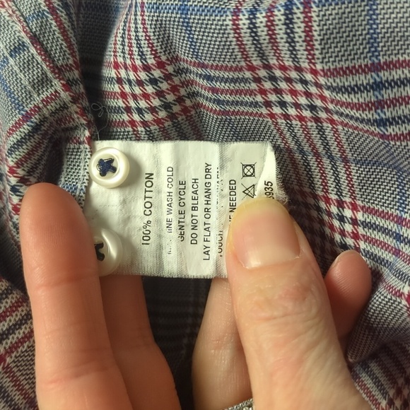 Hammermade Red/Navy Plaid Button Down Shirt - Picture 4 of 4